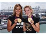Jess Ennis & Laura Trott visit adidas London...