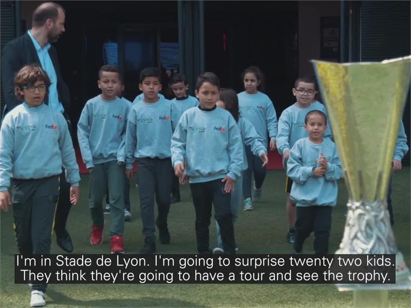 Dreams made possible for Lyon children at UEFA Europa League final